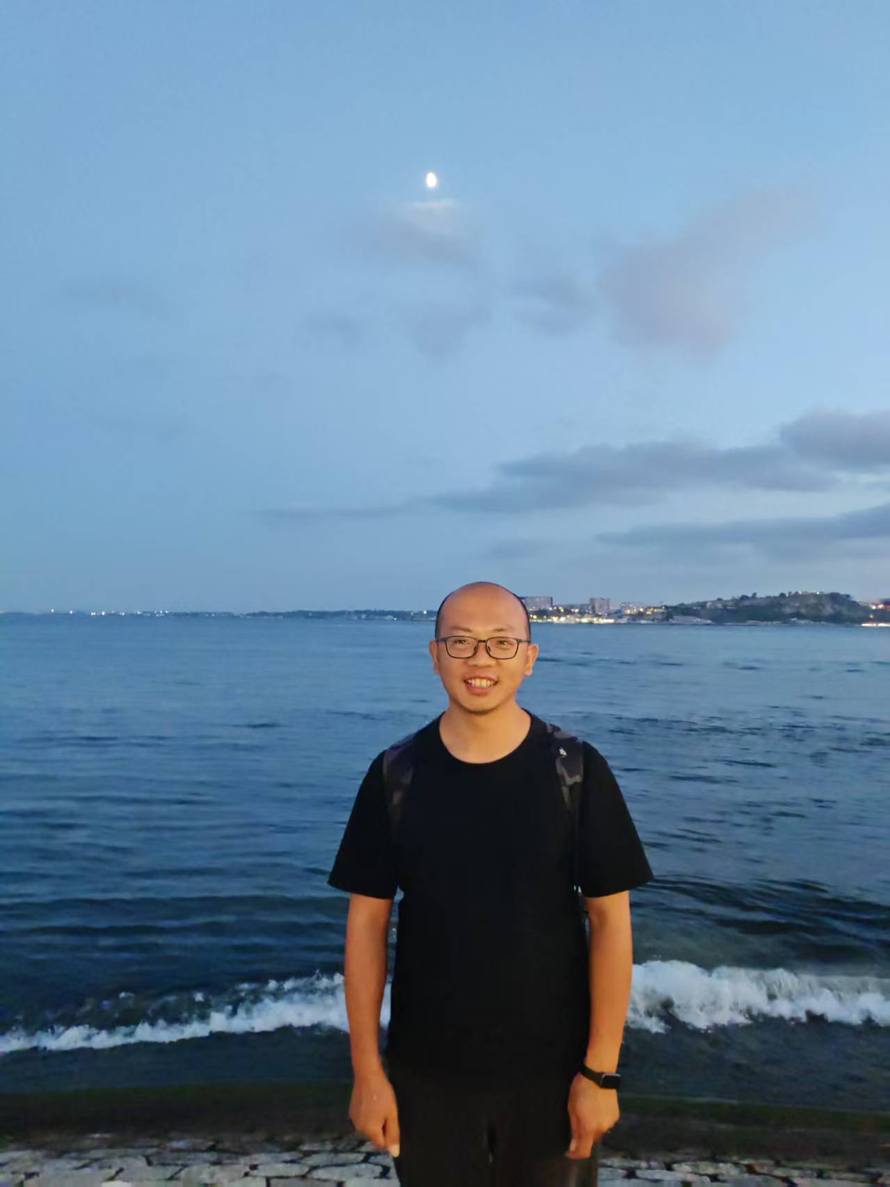 Portrait of Dazhu Li by the sea